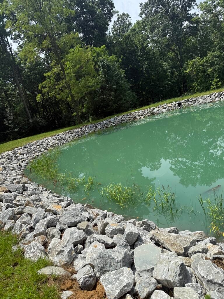 Pond Excavation Cincinnati, Blue pond cincinnati ohio